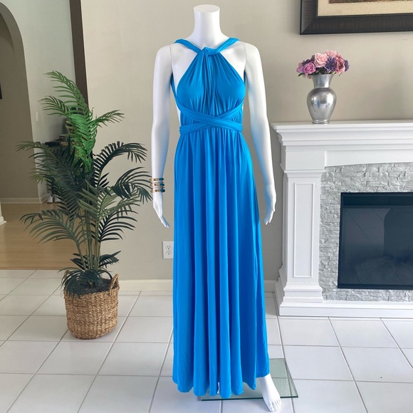 Isla Posh Convertible Infinity Maxi Dress in Light Blue - Picture 4 of 6